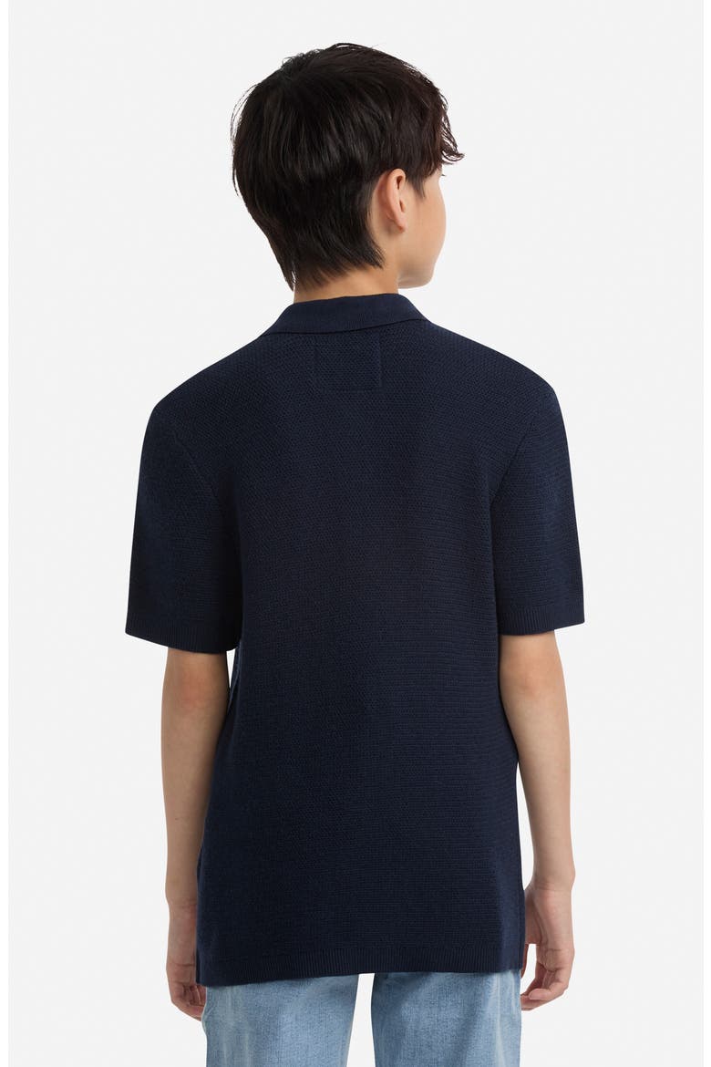 Kids' Traditional Swolo Polo Sweater, Alternate, color, NAVY BLAZER