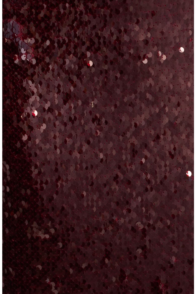 Hallie Sequin Strapless Gown, Alternate, color, CHIANTI