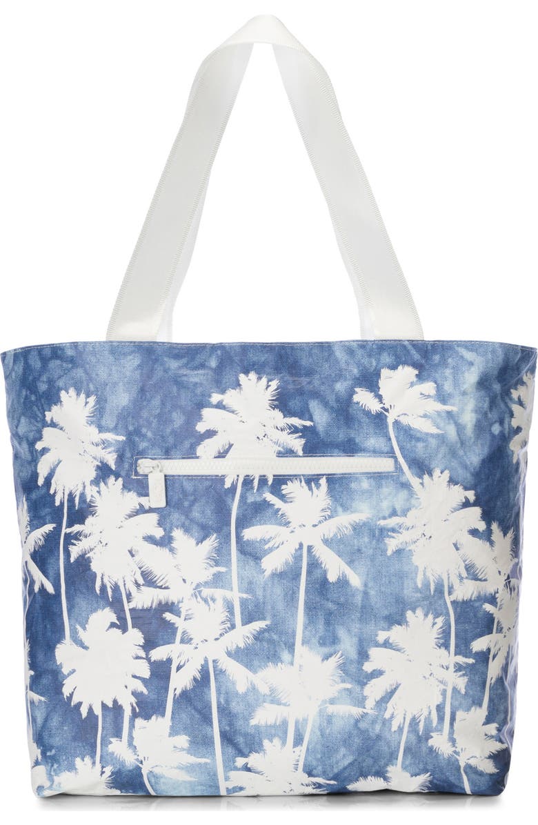 Aloha Collection Day Tripper Coco Palms Water Resistant Tote, Alternate, color, Indigo
