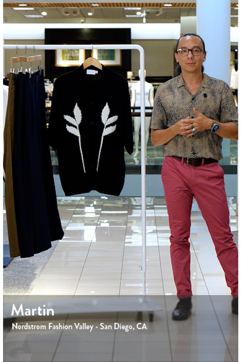 Floral Embroidered Short Sleeve Milano Stitch Camp Shirt video
