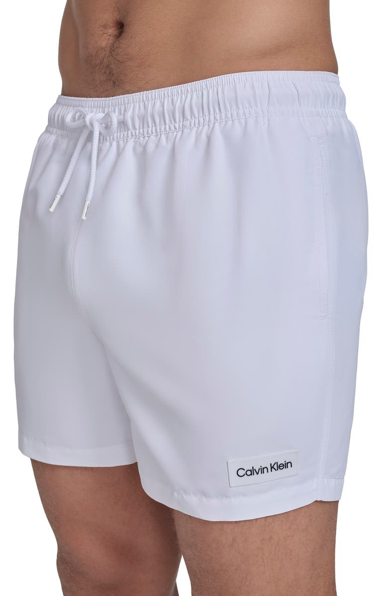 Calvin Klein Core Swim Trunks, Alternate, color, White
