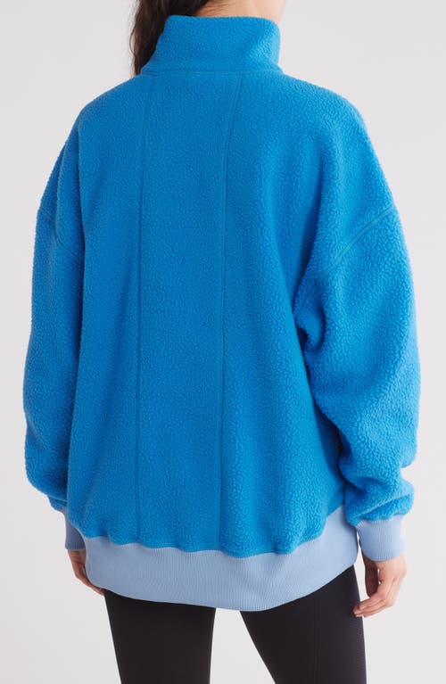 Fp Movement By Free People Hit The Slopes Quarter Zip Jacket In Blue Combo