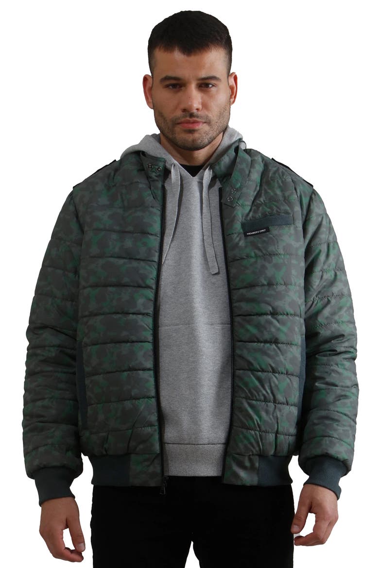 SoHo Quilted Jacket, Main, color, Olive camo