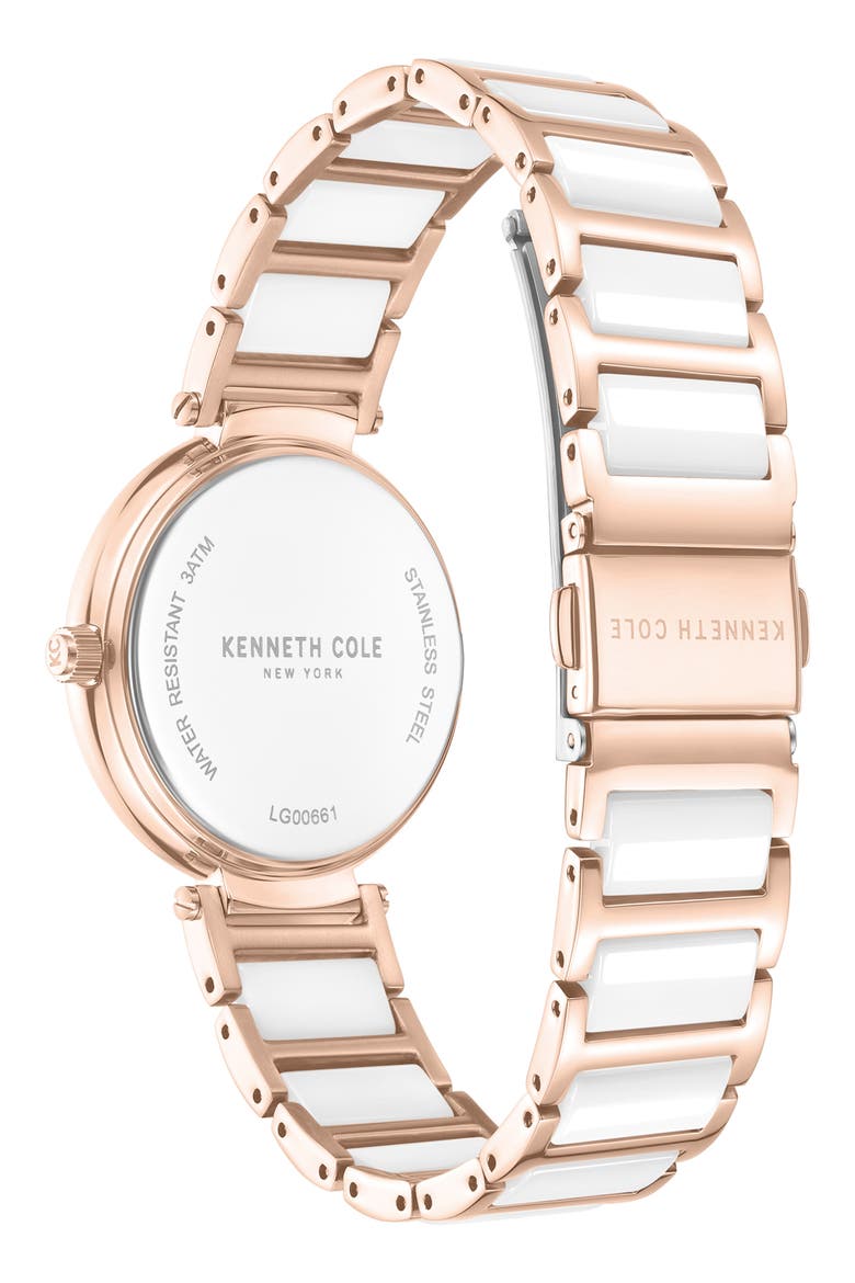Classic Crystal Bracelet Watch, 34mm, Alternate, color, WHITE