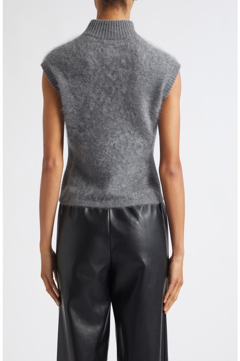Sabina Mock Neck Cashmere Sweater Tank, Alternate, color, STEEL MELANGE