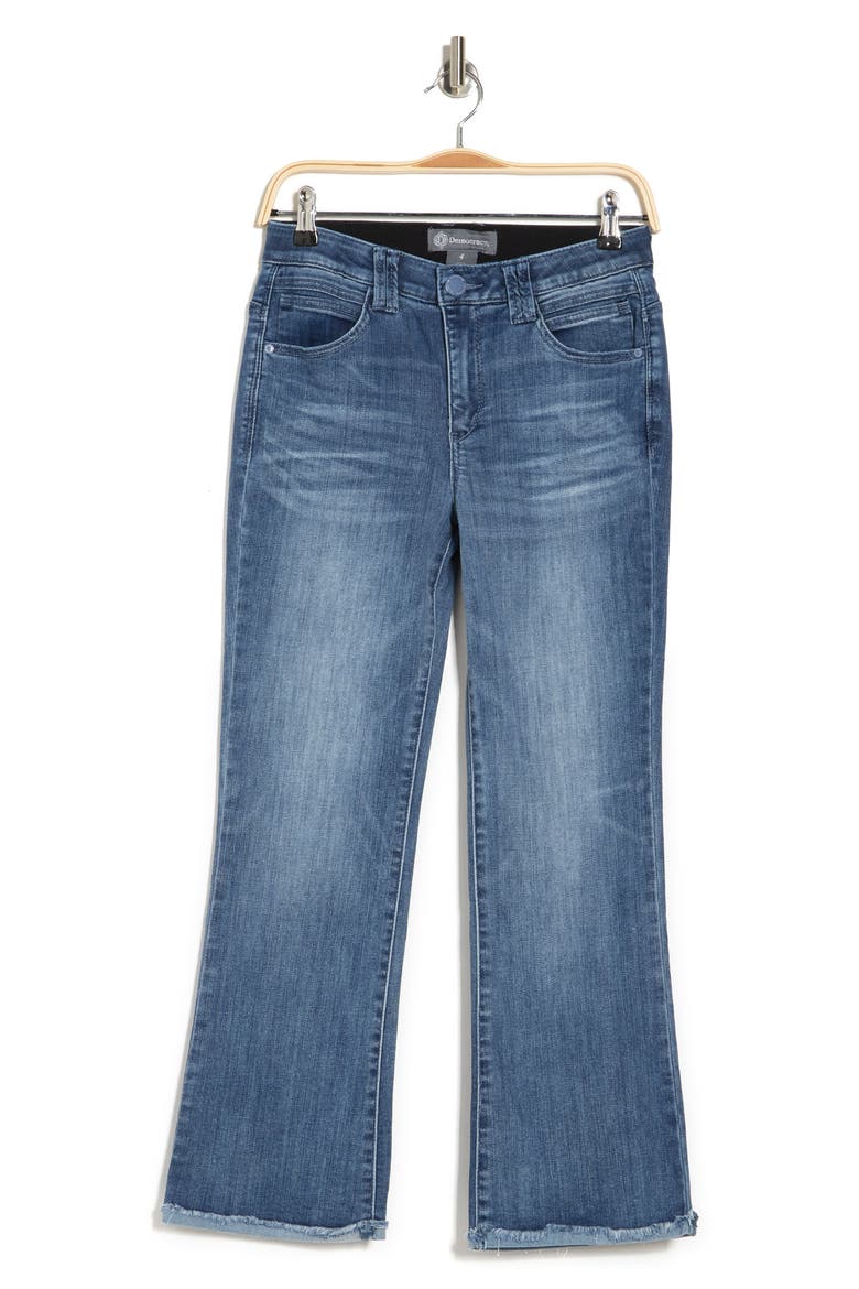 AB Tech High Rise Frayed Crop Jeans, Alternate, color, MID BLUE ARTISINAL