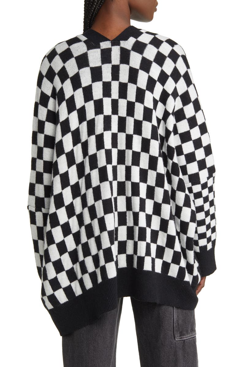 Dressed in Lala Love You Checkerboard Oversize Cardigan, Alternate, color,