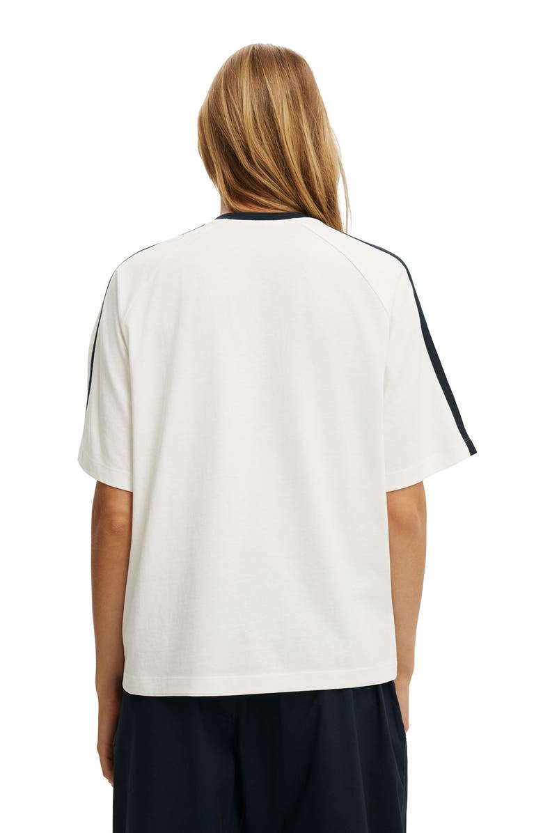 Cotton On Women's Vneck Oversized Raglan Graphic Tee, Alternate, color, London 82  Vintage White