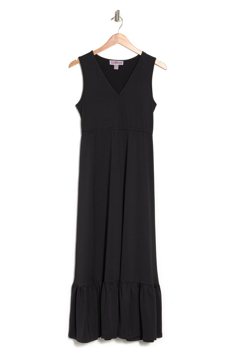 Love By Design Alba Sleeveless Tiered Maxi Dress, Alternate, color, BLACK