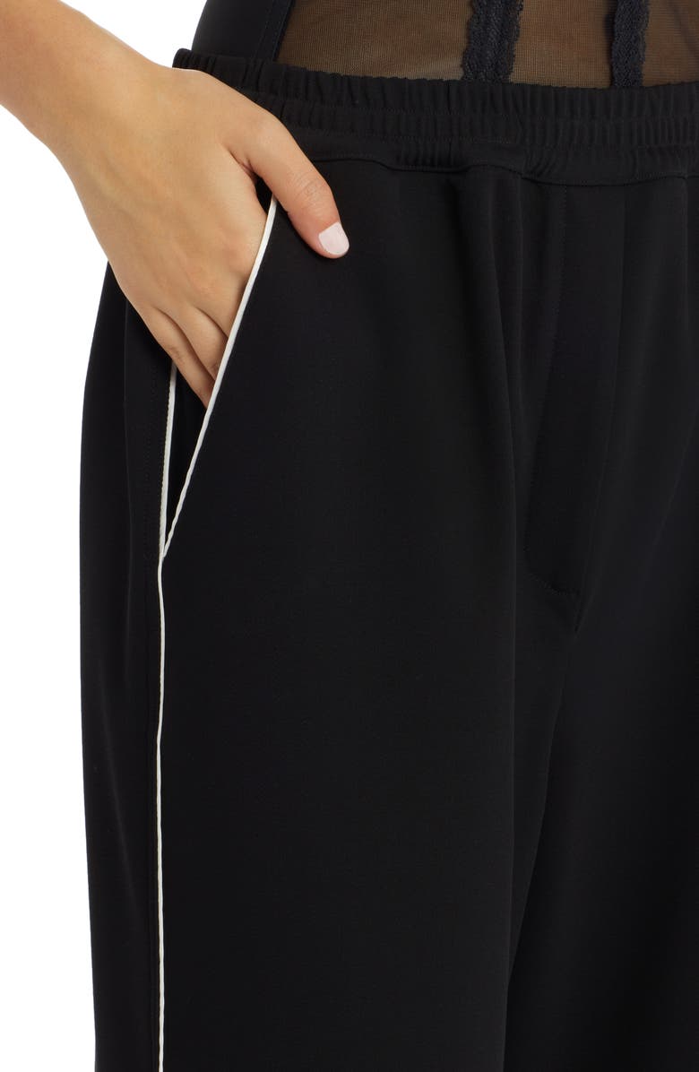 Dolce&Gabbana Side Piping Stretch Wool Crepe Pajama Trousers, Alternate, color, 