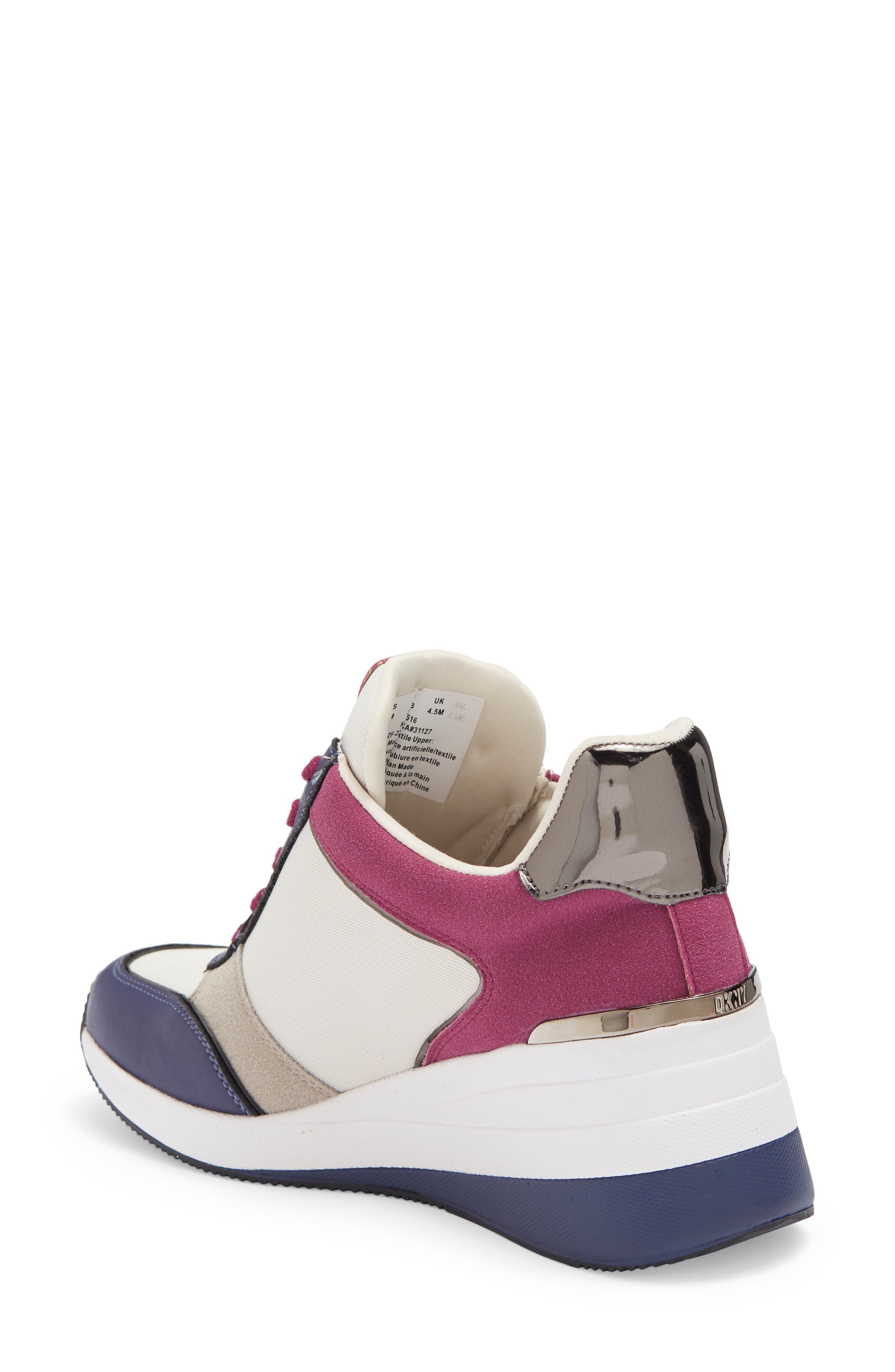DKNY Wedge Sneaker, Alternate, color, 