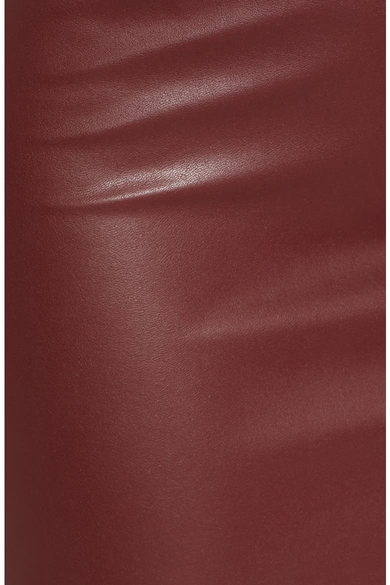 Faux Leather Pencil Skirt, Alternate, color, BORDEAUX