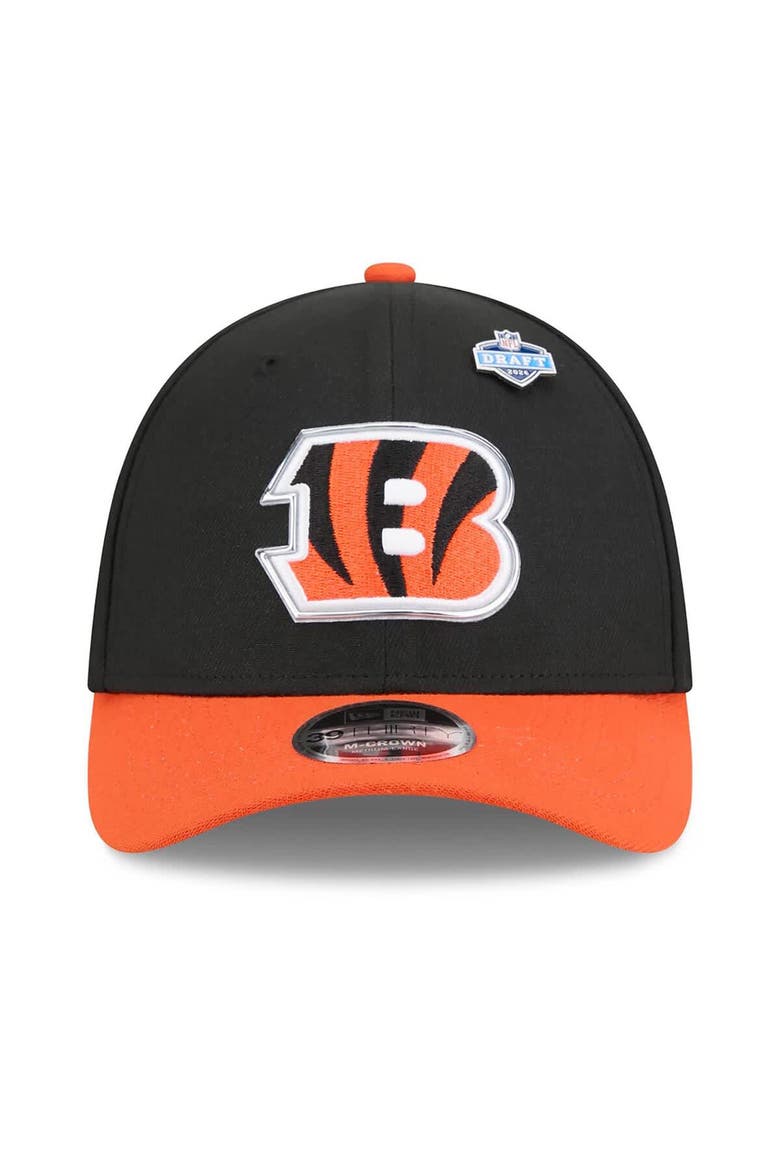Men's New Era  Black/Orange Cincinnati Bengals 2026 NFL Draft 39THIRTY M-Crown Flex Hat, Alternate, color, Black