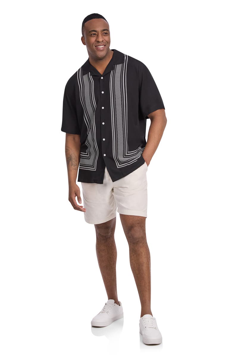 Johnny Bigg Jamaica Relaxed Fit Geo Print Camp Shirt, Alternate, color, 