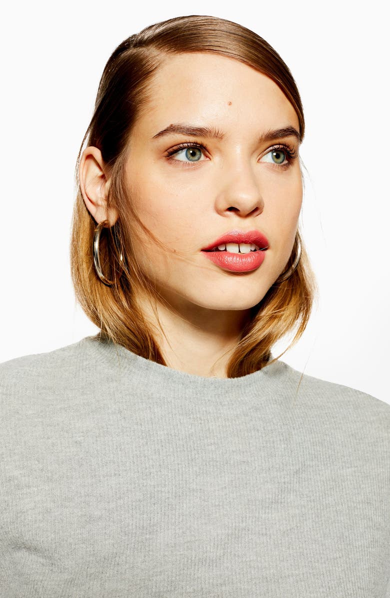 Topshop Super Soft Ribbed Sweater, Alternate, color, 