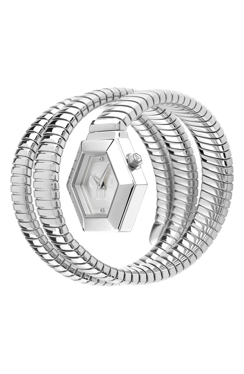 PHILIPP PLEIN Snake Hexagon Bracelet Watch, 24mm, Alternate, color, 