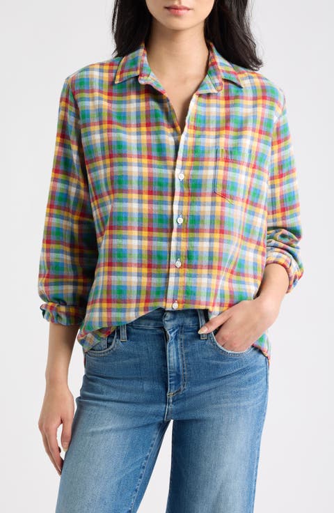 Eileen Check Cotton Flannel Button-Up Shirt
