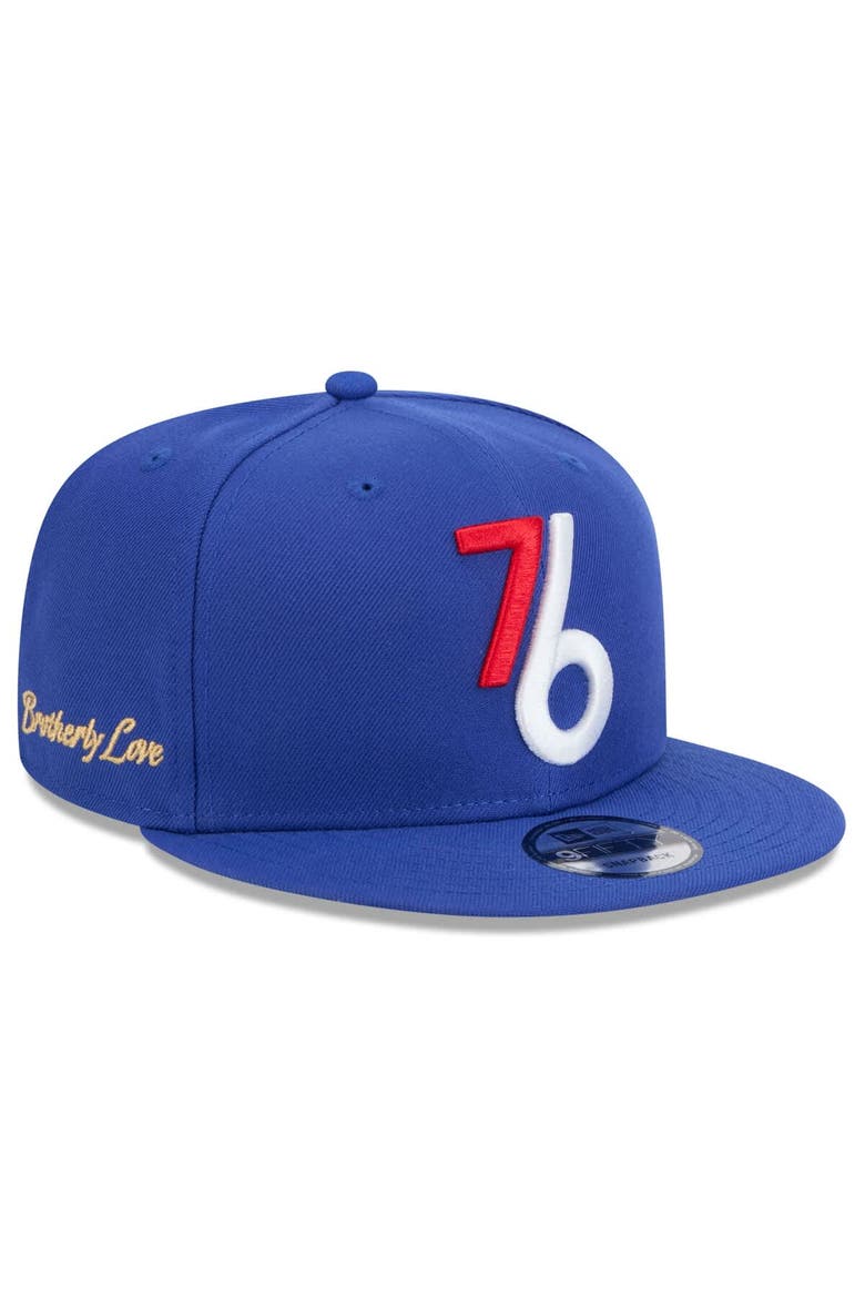 Men's New Era  Royal Philadelphia 76ers 2024/25 City Edition Alternate 9FIFTY Snapback Hat, Main, color, Royal