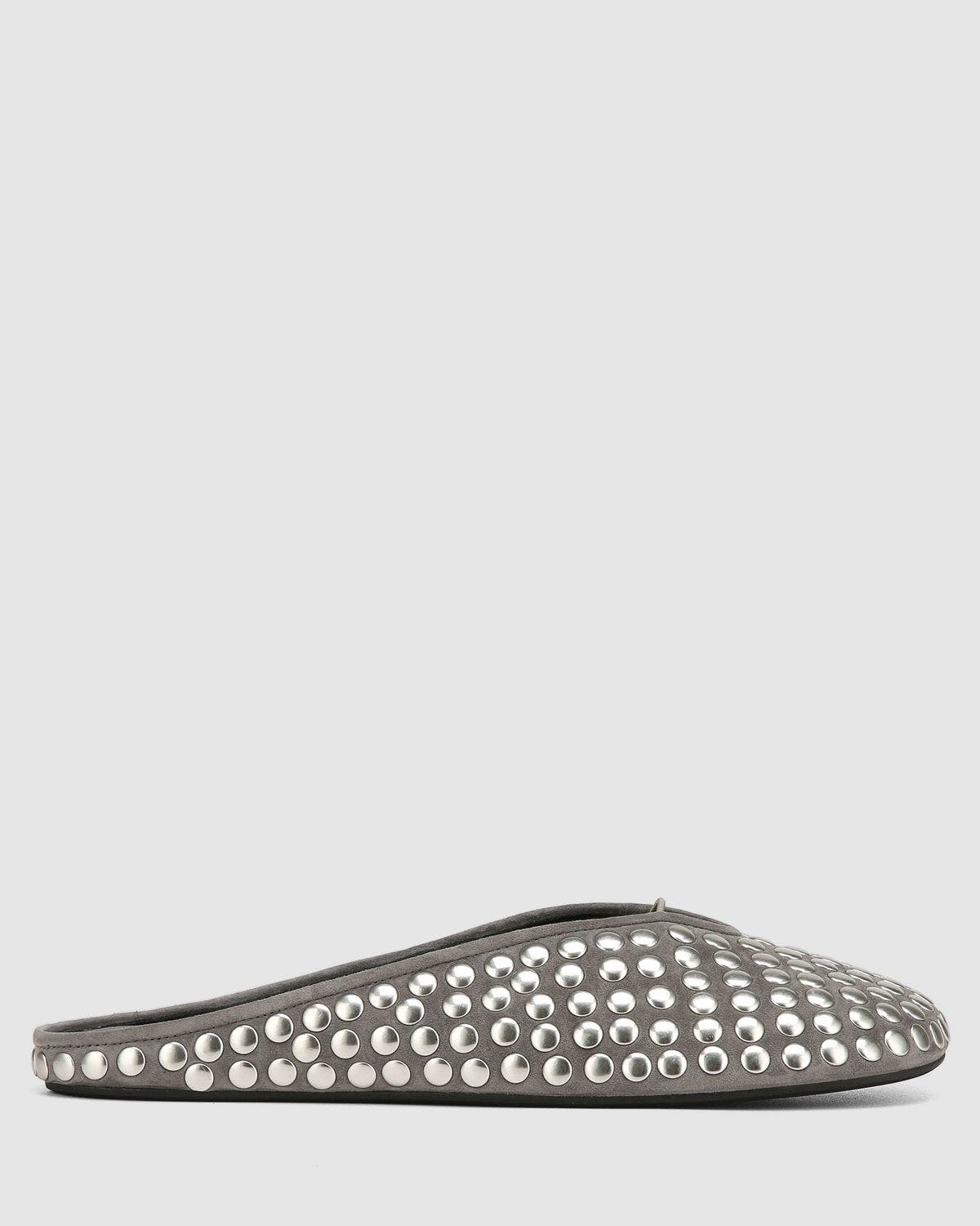  Grey Studded Suede