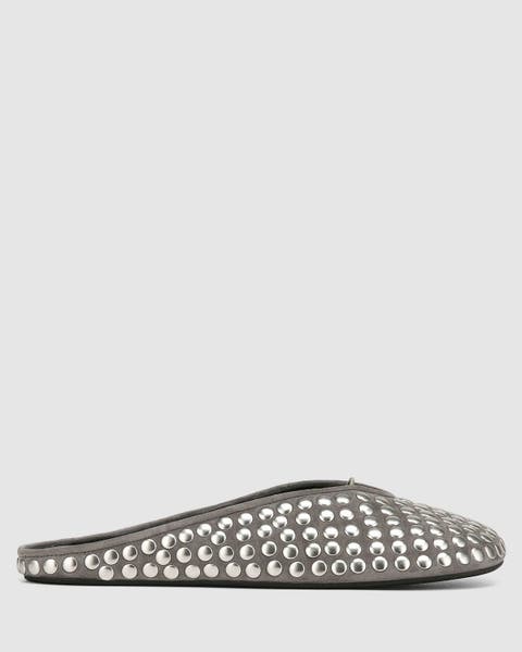 Pippa Grey Studded Suede