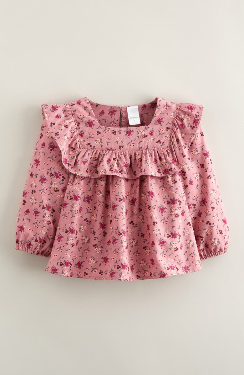 Nordstrom Kids' Ruffle Yoke Top, Main, color, Pink Prince Gretchen Floral