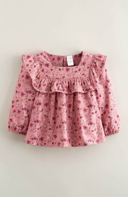Nordstrom Kids' Ruffle Yoke Top In Pink