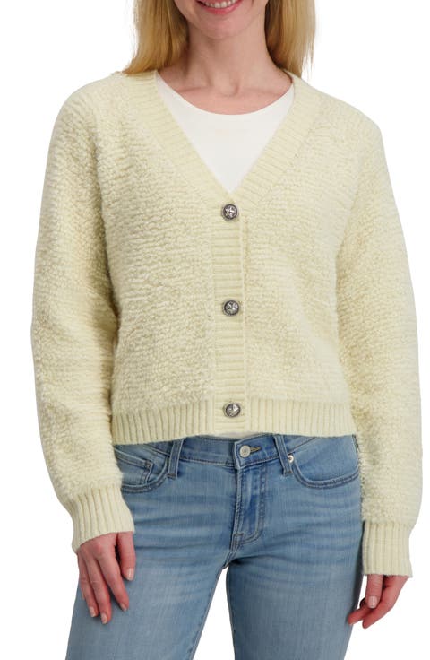 【新品】BIJOU PEPLUM KNIT CARDIGAN IVORY S Maje Cardigan with Jewellery Collar | Saks Fifth Avenue