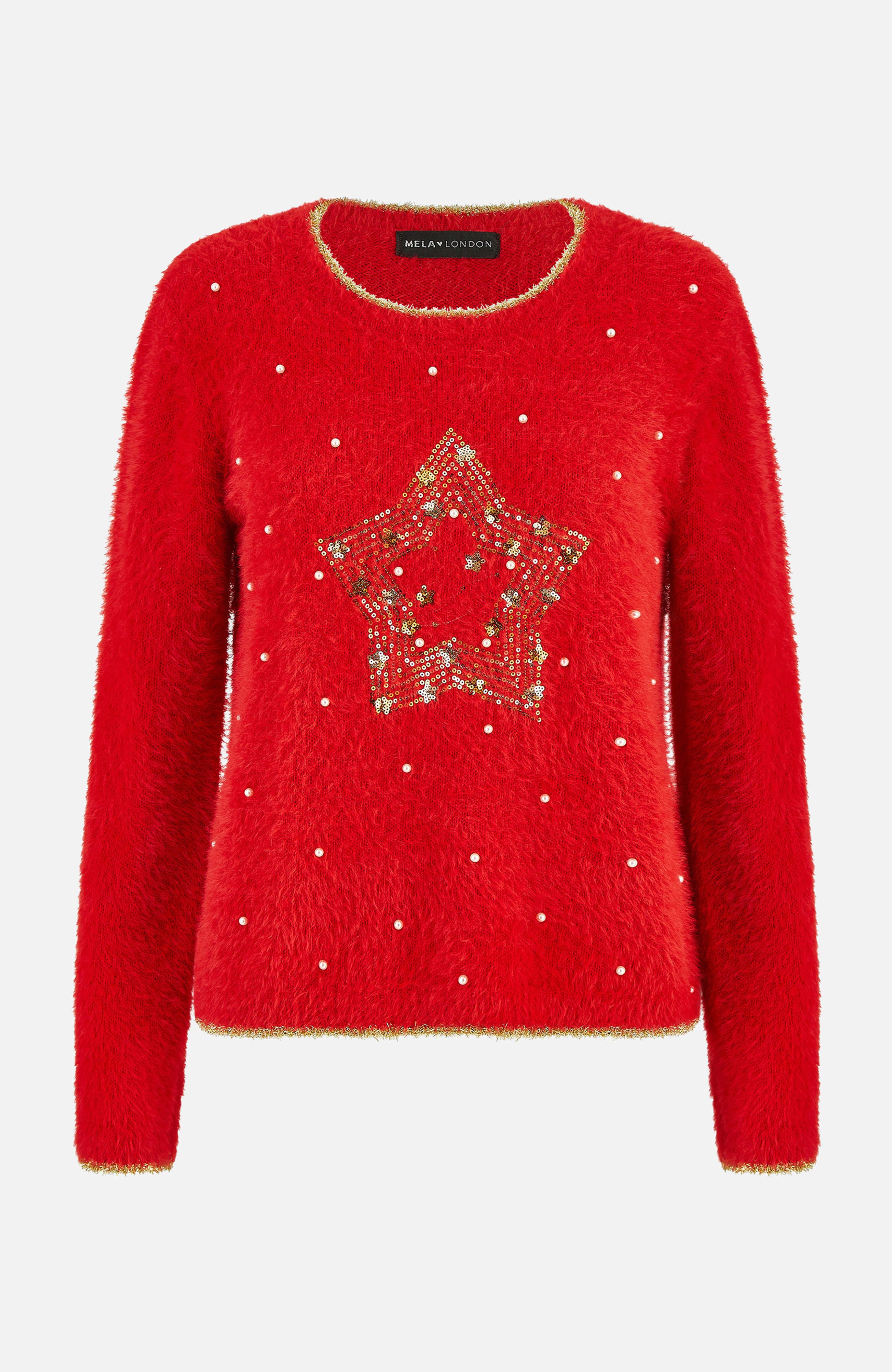 Fluffy Star Holiday Sweater - image 4
