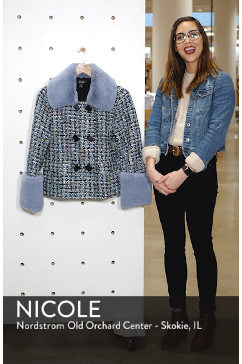 x Atlantic-Pacific Tweed Jacket with Removable Faux Fur Trim video