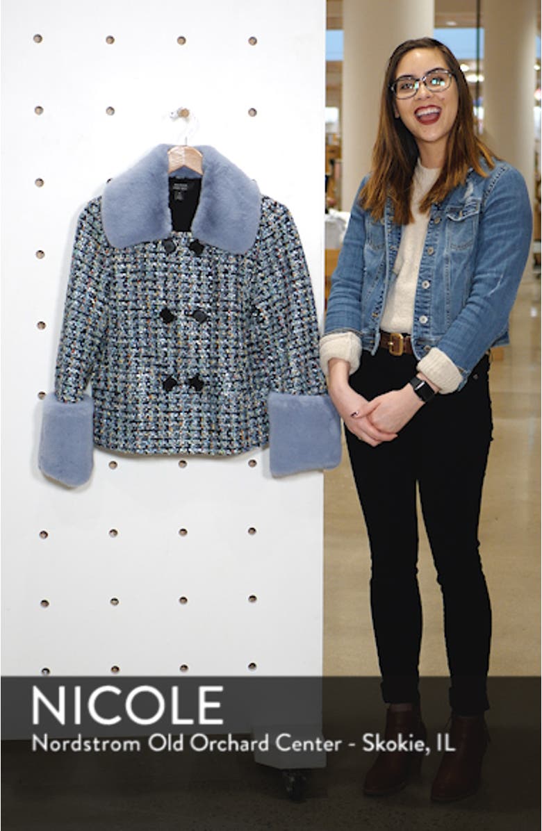 x Atlantic-Pacific Tweed Jacket with Removable Faux Fur Trim, sales video thumbnail