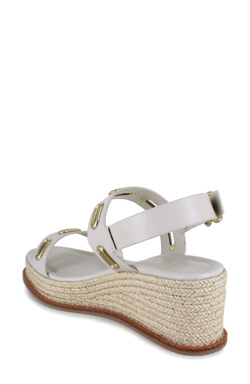 Splendid Denny Slingback Espadrille Wedge Sandal In White Sand