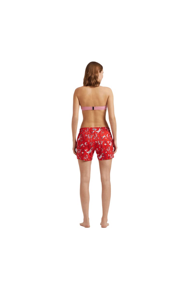 Vilebrequin Women Swim Shorts Whales Love, Alternate, color, Poppy Red
