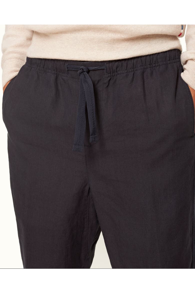 Alex Lino Relaxed Fit Italian Linen Drawcord Zip Fly Trousers, Alternate, color, NIGHT IRIS