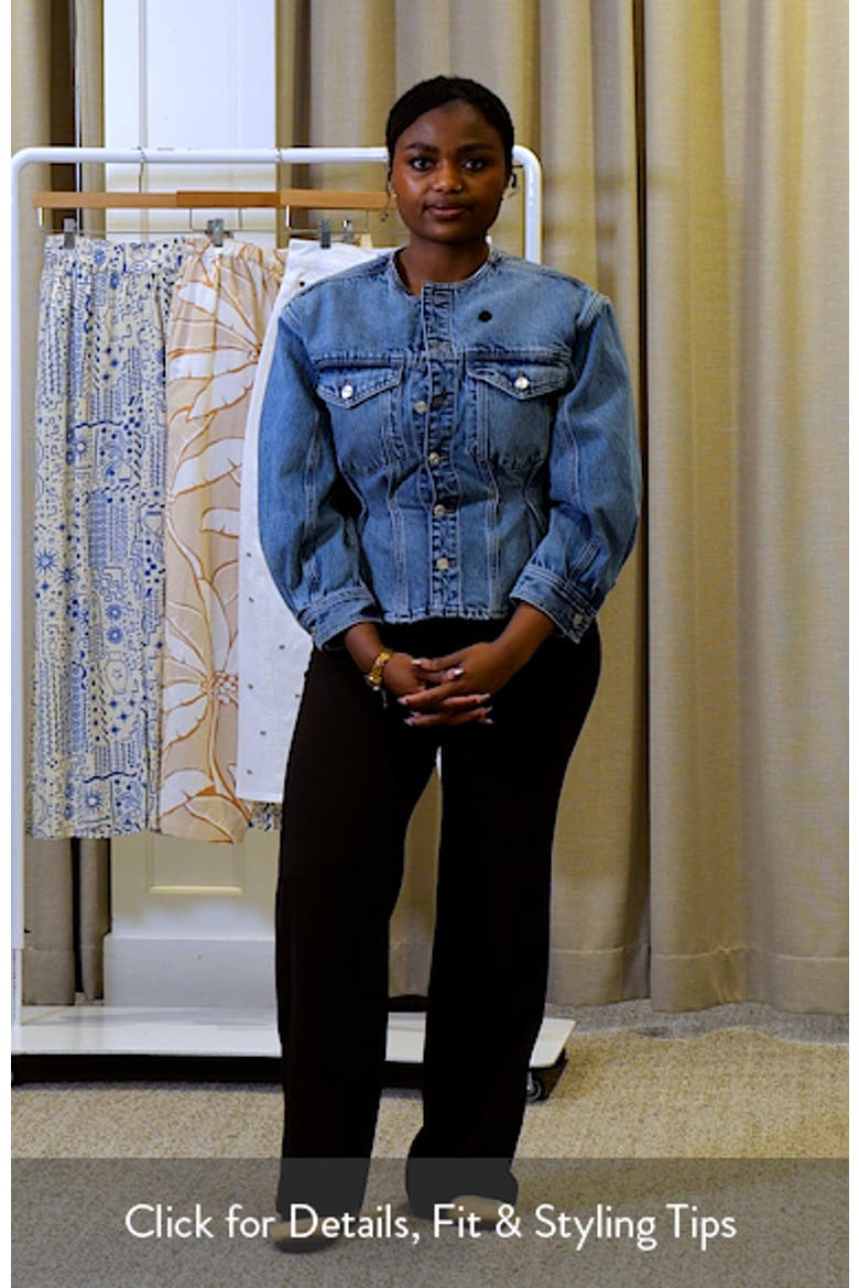 The Nipped Collarless Denim Jacket video