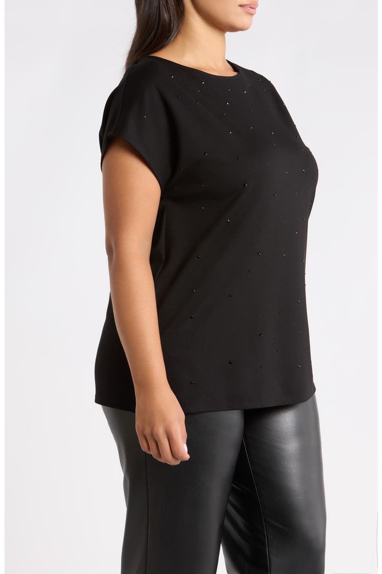 Heatset Extended Shoulder Top, Alternate, color, ANNE BLACK