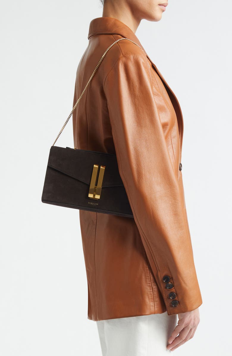 DeMellier Vancouver Leather Clutch, Alternate, color, Dark Chocolate