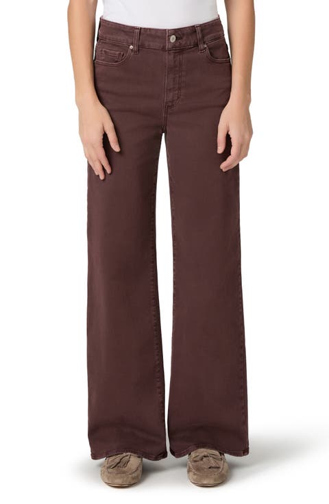 Anessa High Waist Ankle Wide Leg Jeans