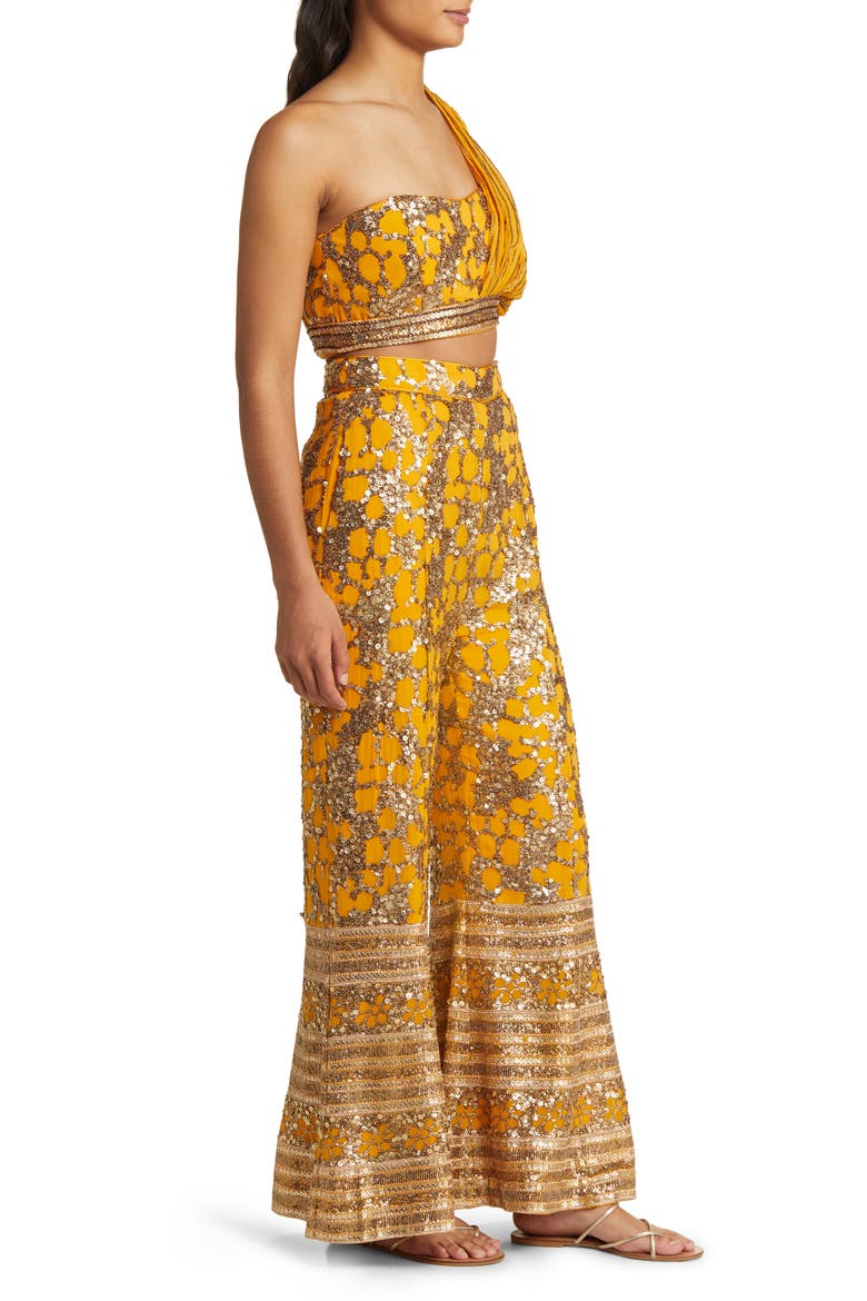 Tanvi Palazzo Two-Piece Top & Pants, Alternate, color, MARIGOLD