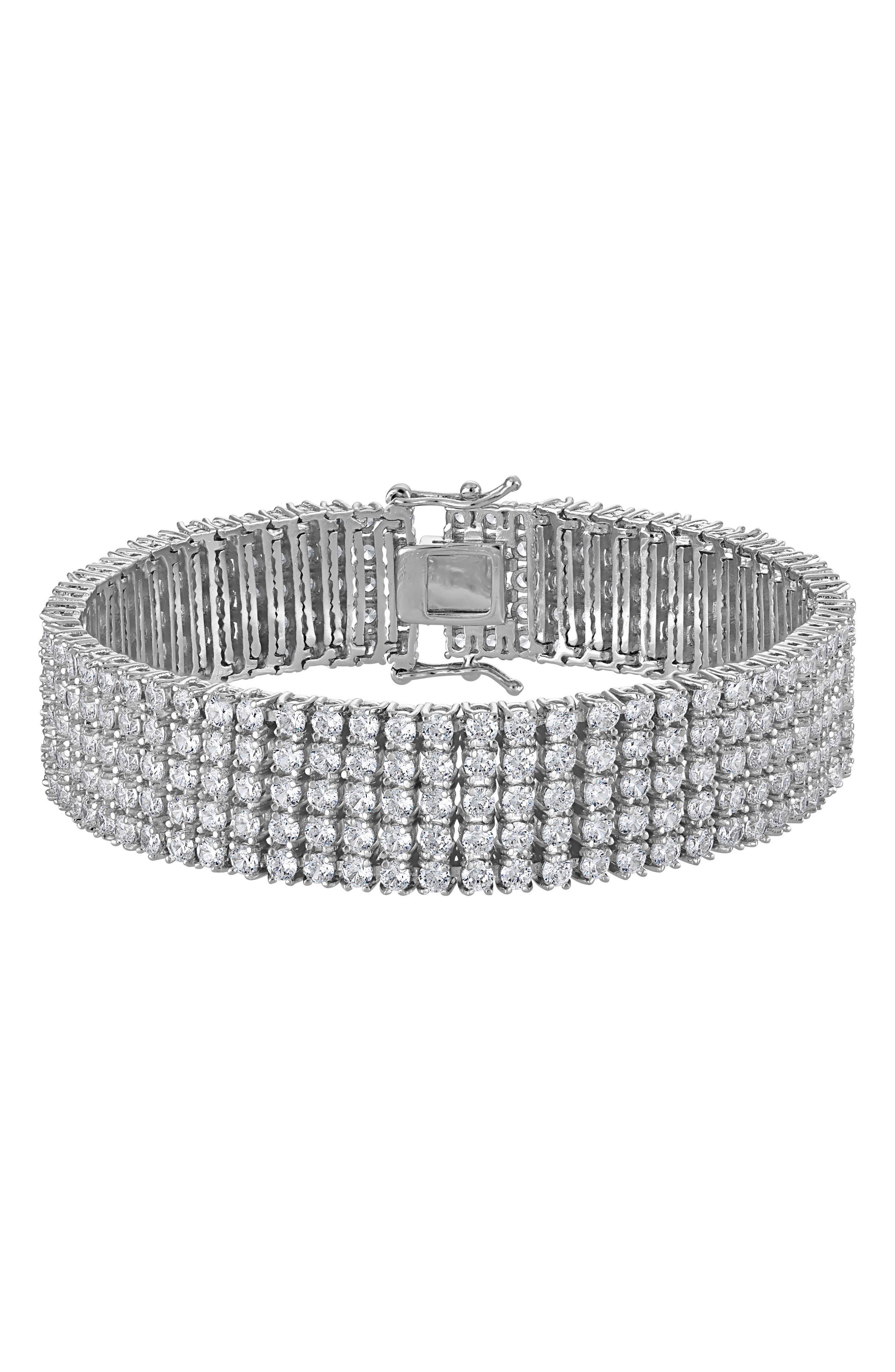 FZN Cubic Zirconia Stacked Tennis Bracelet