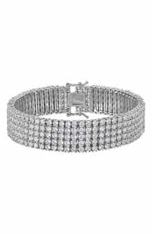 FZN Cubic Zirconia Stacked Tennis Bracelet
