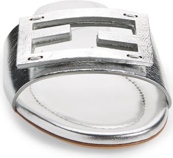 Baguette Metallic Slide Sandal