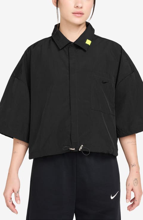 Serena Williams Design Crew Cropped Button Up Shirt