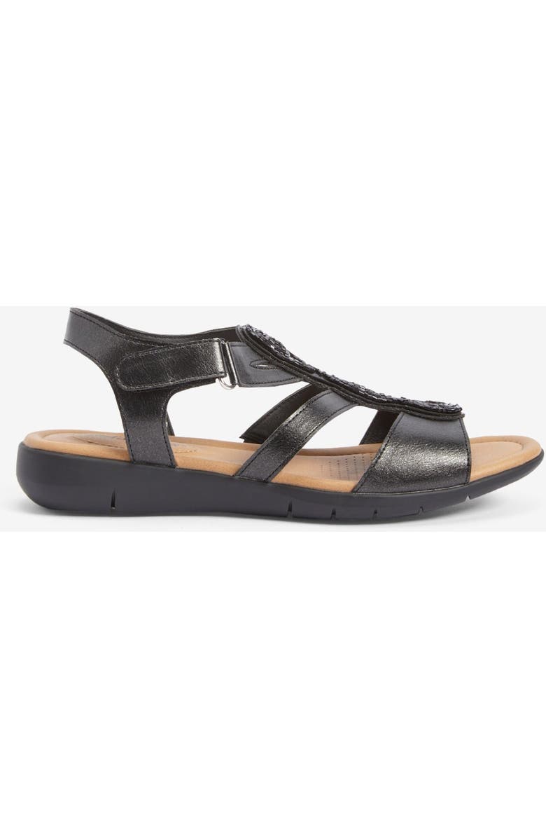 Comfortview The Maylee Sandal, Alternate, color, Black Metallic