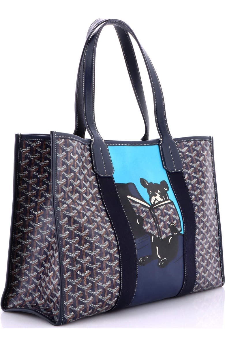 Pre-Owned Goyard Villette Tote Printed Coated Canvas MM, Alternate, color, Blue