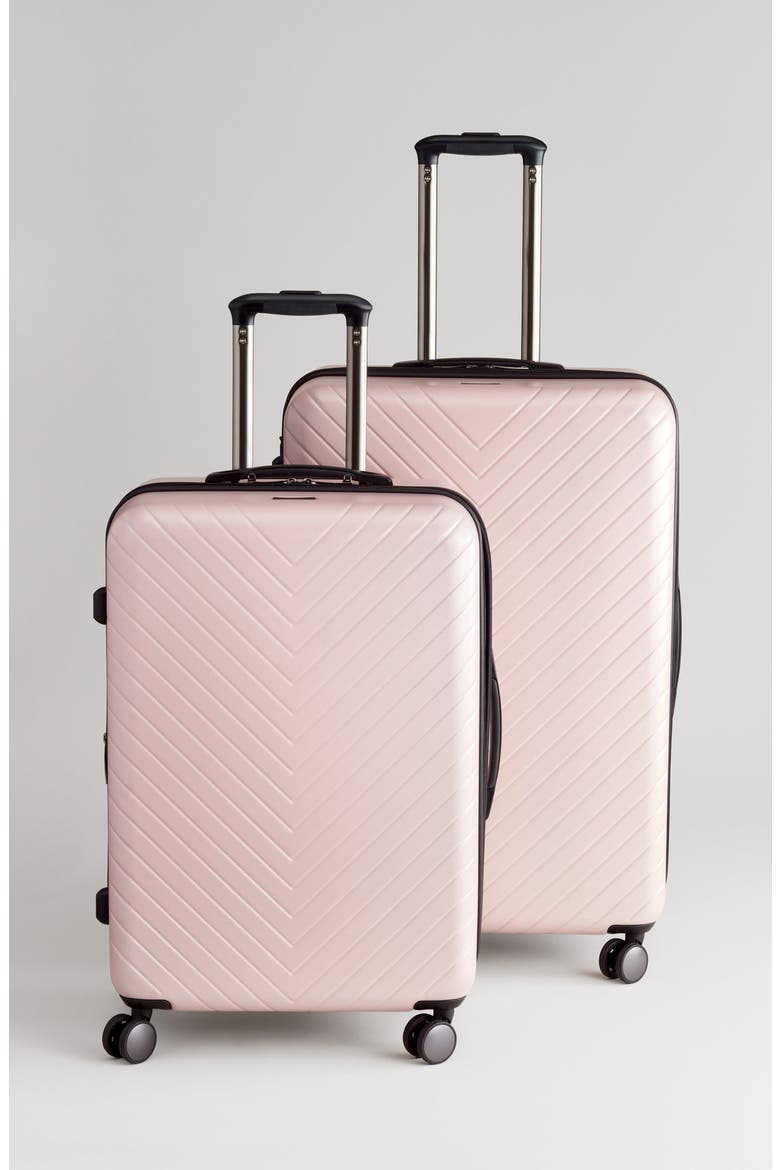 Chevron 29-Inch & 20-Inch Spinner Luggage Set, Alternate, color, PINK HERO