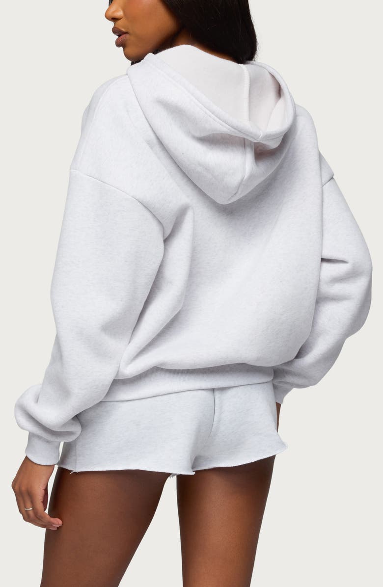 EDIKTED Cutie Logo Hoodie, Alternate, color, Light-Gray-Melange