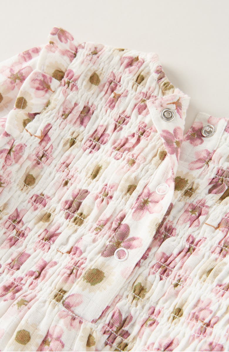 Nordstrom Smocked Long Sleeve Top & Leggings Set, Alternate, color, Pink- Ivory Presses Flower