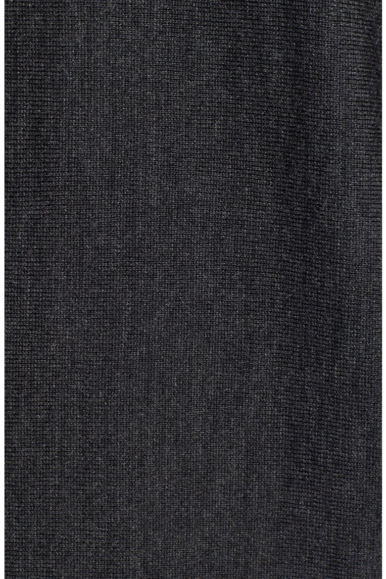 Ribbed Sleeve Merino V-Neck Tunic, Alternate, color, CHARCOAL