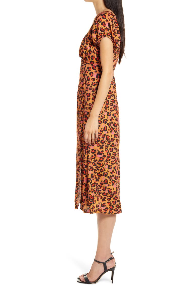 Ameli Leopard Spot Dress, Alternate, color, DESERT ROSE MULTI