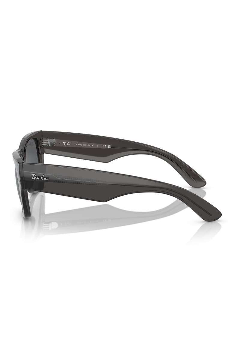 Mega Wayfarer 51mm Square Sunglasses, Alternate, color, TRANSPARENT BLACK / GREY